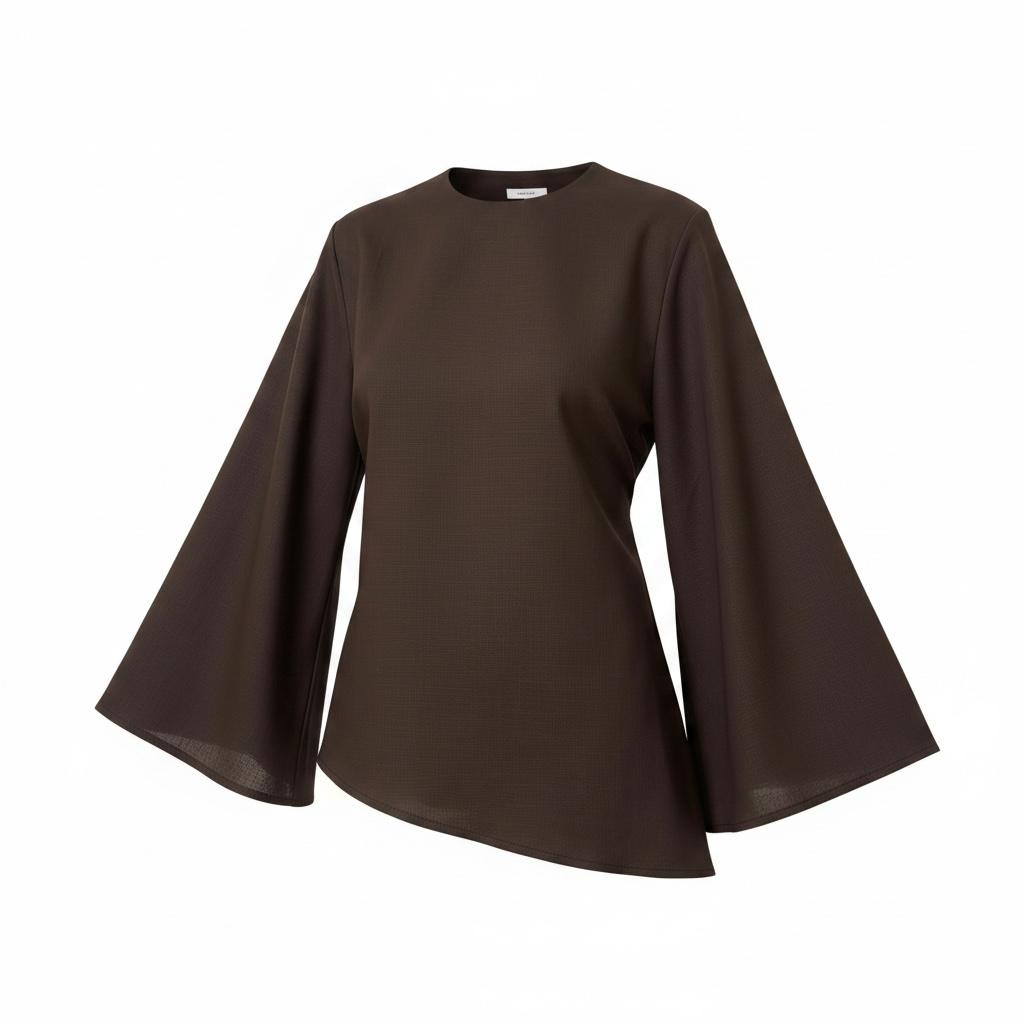 Ensemble deux pièces Marron brunette en lin