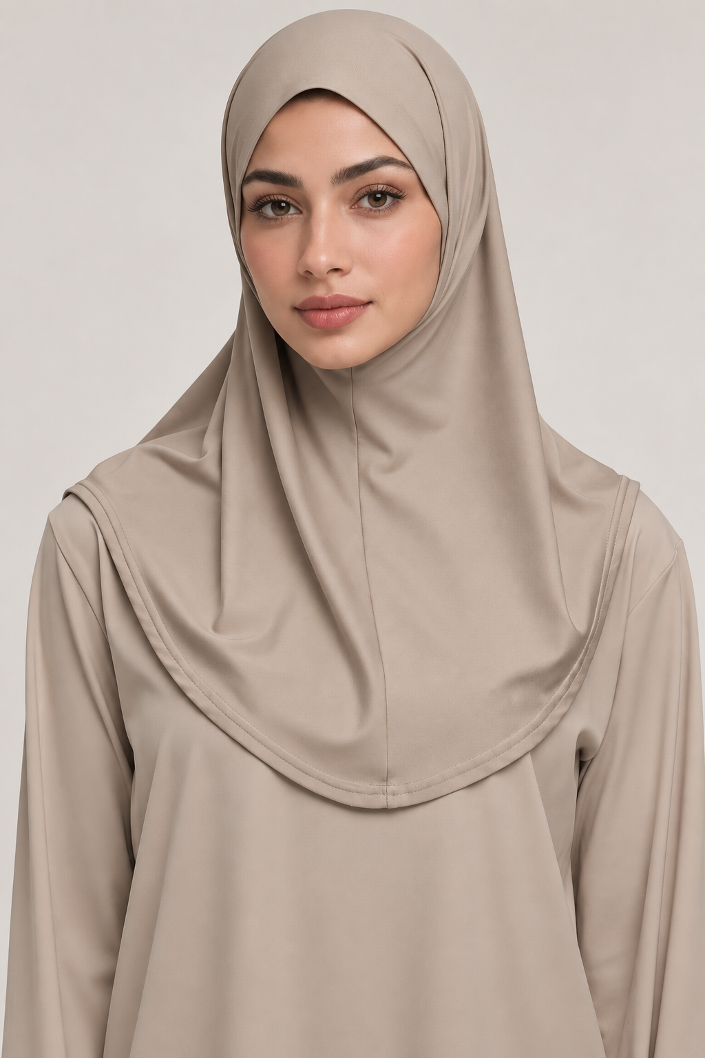 Hijab sport Gris-brun
