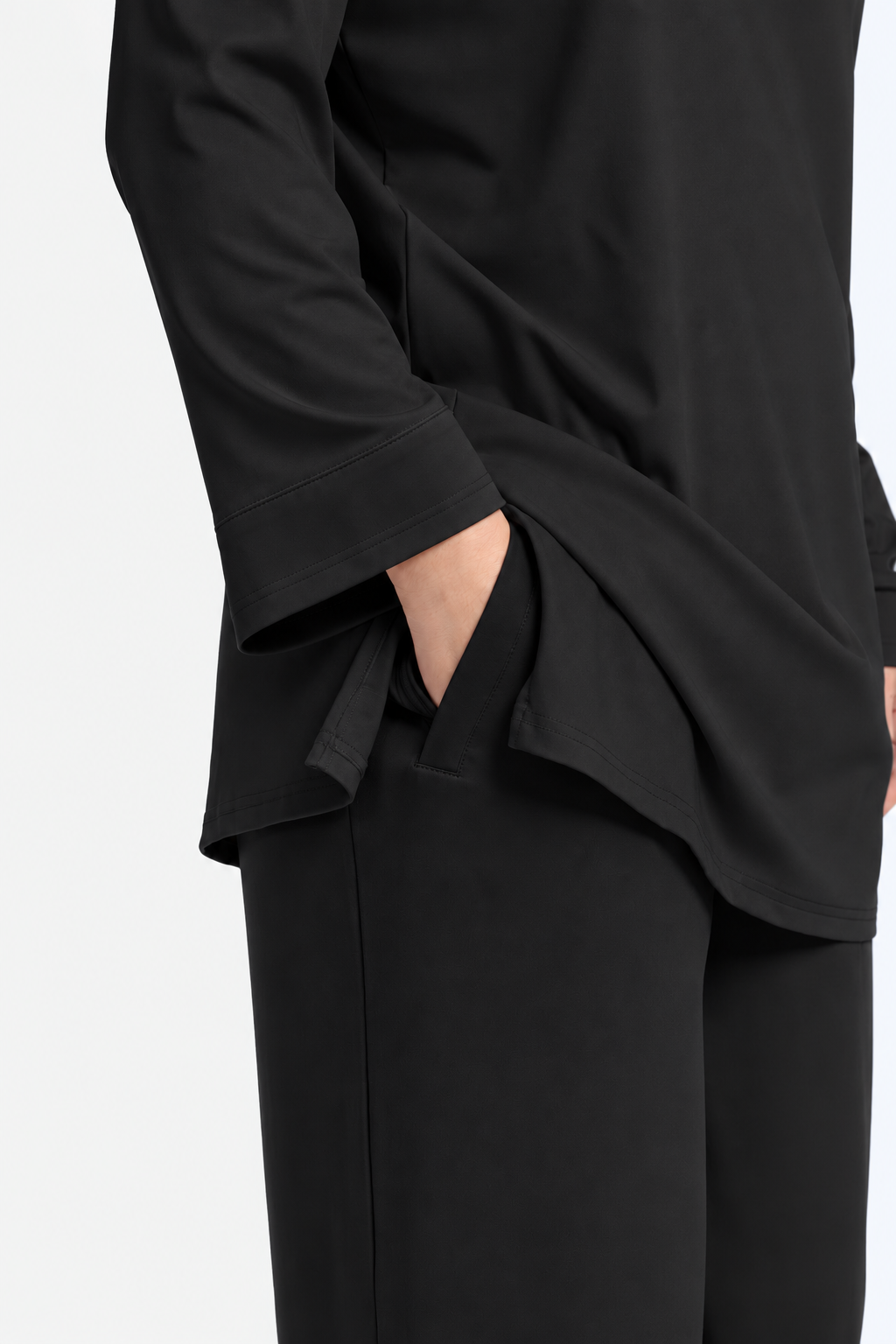 Ensemble sport en coton Noir - sans foulard